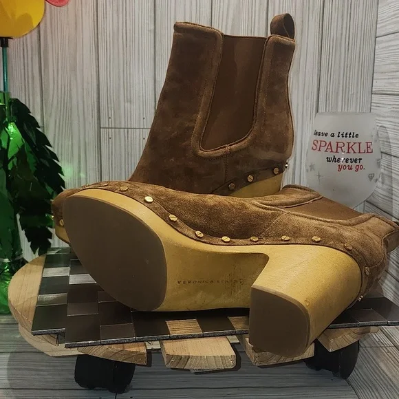 Veronica Beard Suede Decker Clog boots - Picture 5 of 7